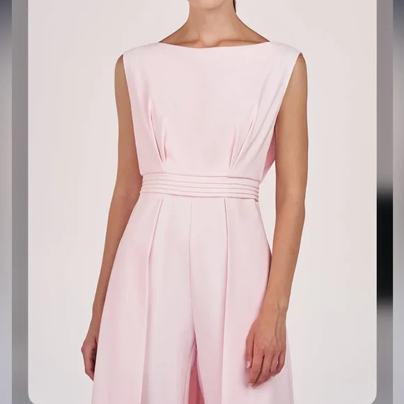 Kay Unger Demi Bateau Neck Walk-Thru Jumpsuit Size 14 NWT - Picture 4 of 8